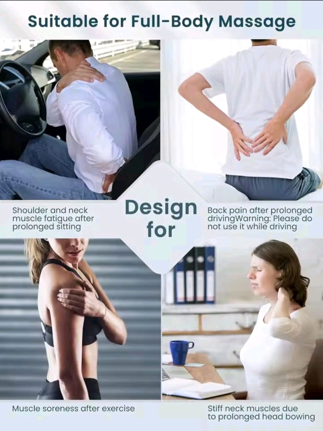 RelaxEase™ – Masseur Cervical Shiatsu Chauffant